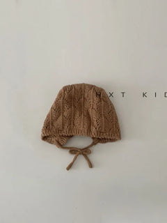 Moda retrò cava bambini cappelli lavorati a maglia fatti a mano all'uncinetto ragazze di fiori genitore-figlio cappello di cotone all'aperto 2024 autunno inverno berretti