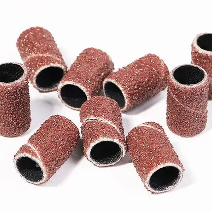 Nail Sanding Ring Bands 80/120/180/240 Grit Electric Manicure Drill Grinding Heads UV Gel Polish Removal Pedicure Abrasive Tools 2028