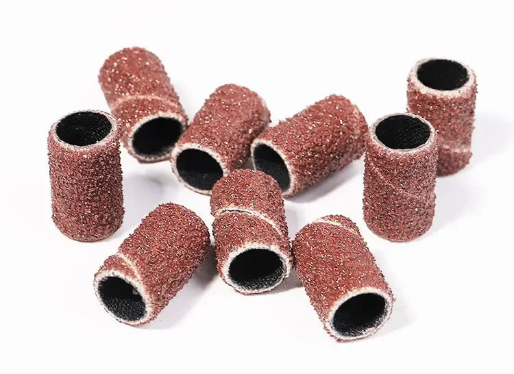 Nail Sanding Ring Bands 80/120/180/240 Grit Electric Manicure Drill Grinding Heads UV Gel Polish Removal Pedicure Abrasive Tools 2028
