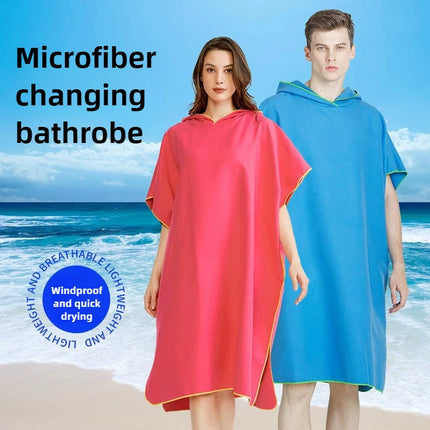 Poncho da surf Asciugamano fasciatoio Accappatoio con cappuccio Coperta da spiaggia in microfibra Asciugamano da bagno Asciugamano da spiaggia Muta Poncho da spiaggia per adulti