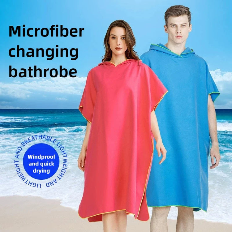 Poncho da surf Asciugamano fasciatoio Accappatoio con cappuccio Coperta da spiaggia in microfibra Asciugamano da bagno Asciugamano da spiaggia Muta Poncho da spiaggia per adulti