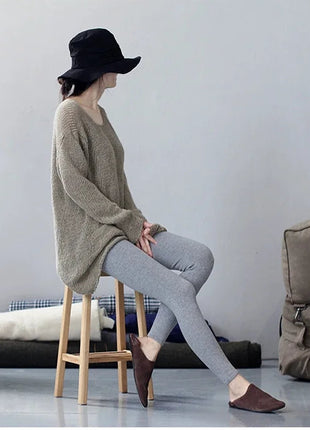 High-quality Sheep Hot Sales Leggings Women Autumn Winter Wool Long Elastic Ladies Fashionable Versatile Basic Style Warm Pants PlatiNum