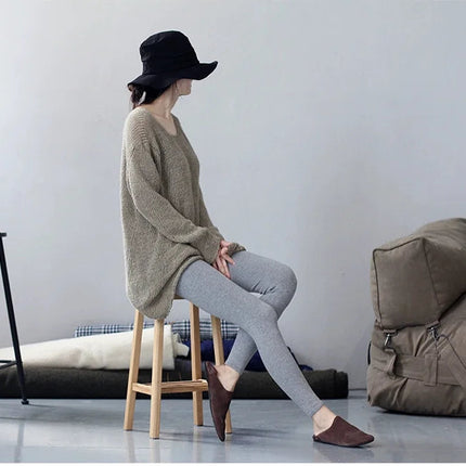 High-quality Sheep Hot Sales Leggings Women Autumn Winter Wool Long Elastic Ladies Fashionable Versatile Basic Style Warm Pants PlatiNum