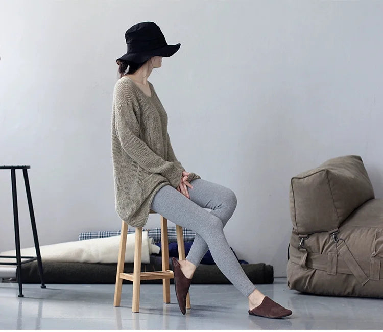 High-quality Sheep Hot Sales Leggings Women Autumn Winter Wool Long Elastic Ladies Fashionable Versatile Basic Style Warm Pants PlatiNum