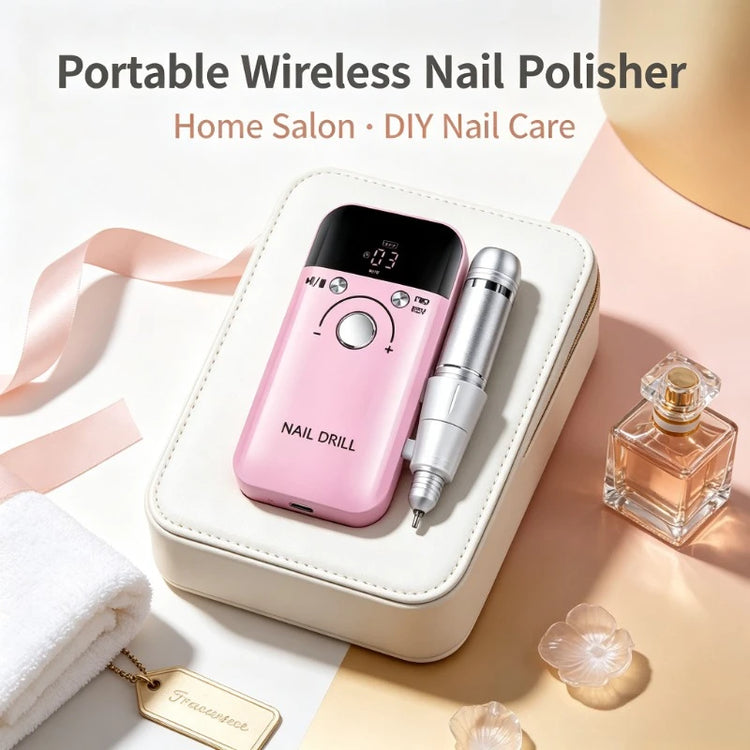 Wireless Portable Rechargeable Electric Nail Polishing Machine New Cordless Nail Surface Polisher Gel Nail Remover Professional Home Salon Manicure Pedicure Care Tool For DIY Nail Art Design