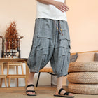 Pantaloni lanterna estivi da uomo stile giapponese Kimono pantaloni casual Samurai Harajuku pantaloncini da uomo larghi Yukata pantaloni a gamba larga taglie forti 5XL
