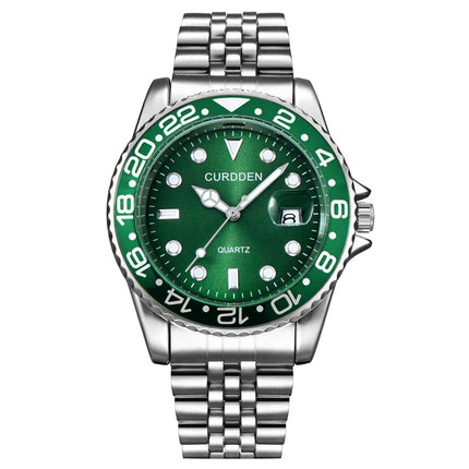 Orologi di marca CURDDEN dal design originale per uomo Orologio al quarzo con data dorata in acciaio inossidabile pieno di moda Erkek Kol Satleri Relogio platinumshop
