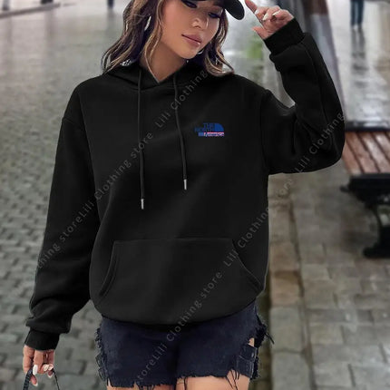 North America letter Print Hoodies Women tops Sweatshirt Aesthetic Hooded Shirt pink designer Luxury clothing Woman y2k clothes