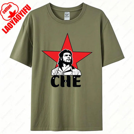 Che Guevara Shirt Rebel Cuban Shirt Guerrilla Revolution Casual Short Sleeve Men's High Quality Cotton T-Shirt