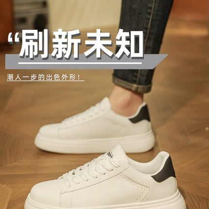 Leather Men Shoes Sneakers Trend Casual Shoe Breathable Leisure Male Sneakers Non-slip Footwear Men Vulcanized Shoes2026