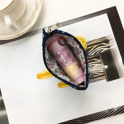 Students Canvas Flower Coin Bags Purse Square Zipper Small Storage Bags Clutch Pouch Keys Earphone ID Credit Card Holder Bags PlatiNum