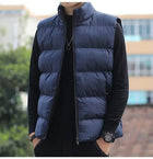 2026 Men's Lightweight Down Jacket - Windproof Sleeveless Winter Casual Coat - Thick and Warm Waist Cover - Street Style