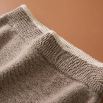 Flat Thickened Hip Hugging Skirt Women's Autumn Winter 100% Merino Wool Knitted Half Skirt Versatile Short Elastic Waist Skirt PlatiNum