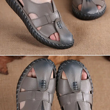 Sandales Femme - Nouveau Design 2026 - Sandales en Cuir de Vachette de Première Qualité