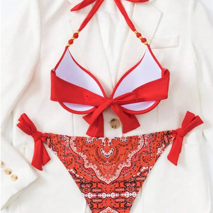 Sexy Push Up Bikini 2024 Costume da bagno donna Due pezzi Costumi da bagno Perizoma femminile Bikini Set Nuoto per costumi da bagno Biquini brasiliano platinumshop