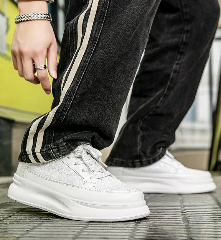 New Men Skateboard Shoes Platform Trend Sport Shoes Women Sneaker Sequin Shoes for Men Chaussure Homme Female Sneakers