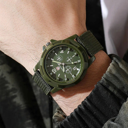 Orologi militari da uomo casual Orologio da polso sportivo al quarzo Cinturino in nylon Orologio da uomo Relogio Masculino (senza scatola) platinumshop