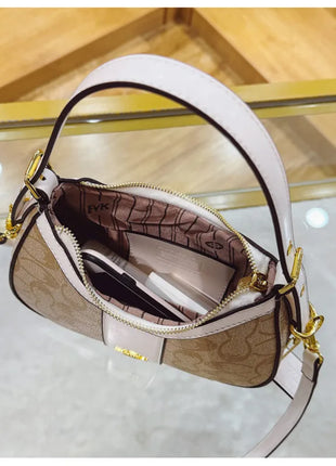 Borsa di lusso da donna 2026 Nuova borsa a tracolla diagonale a spalla singola stampata retrò in PU di alta qualità