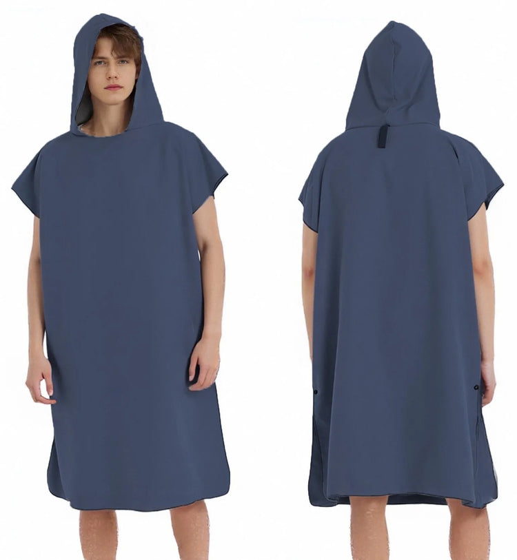 Asciugamano poncho da surf con cappuccio Asciugamano in spugna ad asciugatura rapida Cambio di copertura per adulti Surf Nuoto Spiaggia Sport acquatici Ocean Essential Acc