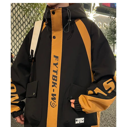 Fashion 2026 Spring Autumn Men's Casual Hooded Jackets Youth High Quality Streetwear Loose Coat Outdoor Windbreaker Top Clothing
