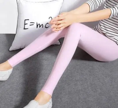 Solid Candy Color Leggings For Women 7XL 6XL 5XL Modal Cotton Large Size Ankle Legins Pants Grey Black White Pink Red Purple PlatiNum