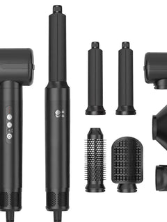 7 In 1 Hair Dryer Brush Brushless High Speed Hair Dryer with Diffuser Ionic Blow Dryer Hot Air Styling Comb Auto Hair Curler