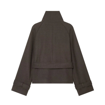 Women's New Jackets Autumn 2026 Fashion Loose High-necked Warm Autumn Woolen Coats Chic Women's Street Youth Outerwear Coats