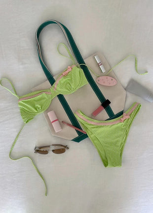 Bikini Micro Push-Up Sexy 2026, Costume da Bagno Femminile, Set Bikini a Pois, Abbigliamento da Spiaggia Brasiliano, Costume da Bagno Biquini