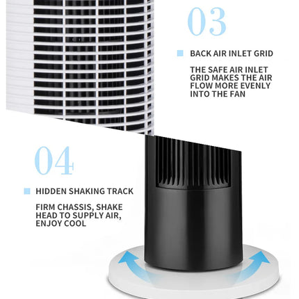 Ventilatore a Torre 2026 Nuovo Modello Aggiornato, Ventilatore da Terra, Ventilatore Verticale Silenzioso Senza Pale, Compagno per Condizionatore d'Aria, Ventilatore Elettrico Domestico Senza Pale