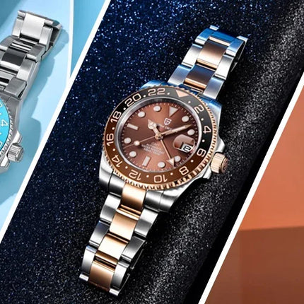 Nuovo Orologio Meccanico Automatico PAGANI DESIGN GMT 2026 per Uomo, Ghiera in Ceramica, Impermeabile 100ATM, Orologio Sportivo Nautico da Immersione, Orologio da Polso Maschile in Acciaio Inossidabile + Reloj Hombre + Scatol