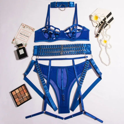 Toucheart Erotic Underwear Hollow Out Girl Complex Gathertogether Chest Support Straps Sexy Seductive Coquette Private Split Kit