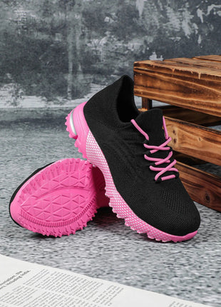 Breathable Socks Shoes Women Lightweight Knitted Casual Sneakers Non-slip Walking Footwear Outdoor Jogging Fitness Sports PlatiNum