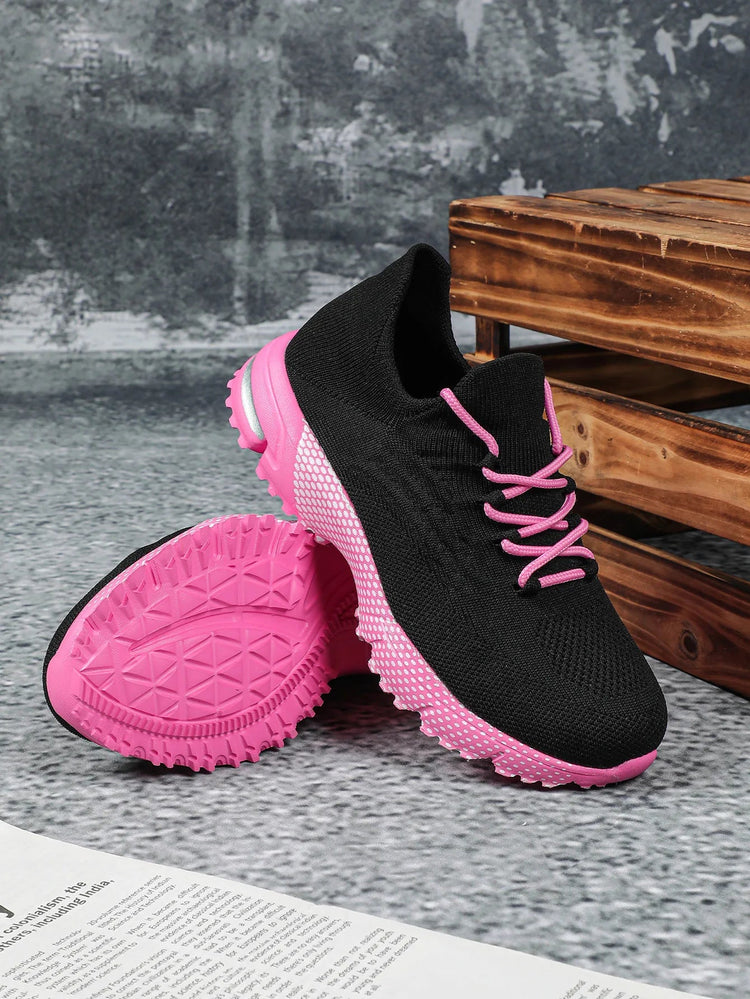Breathable Socks Shoes Women Lightweight Knitted Casual Sneakers Non-slip Walking Footwear Outdoor Jogging Fitness Sports PlatiNum