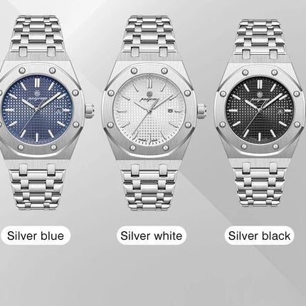 Customized Watch PAAZOMU Business Man Wristwatch Waterproof Luminous Date Men Watch Stainless Steel Quartz Watches For Men Reloj