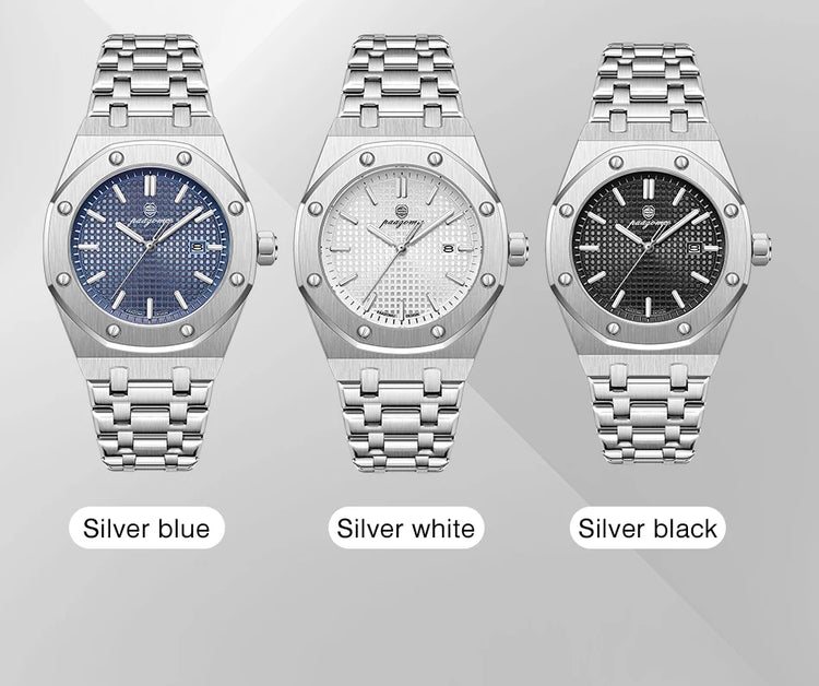 Customized Watch PAAZOMU Business Man Wristwatch Waterproof Luminous Date Men Watch Stainless Steel Quartz Watches For Men Reloj