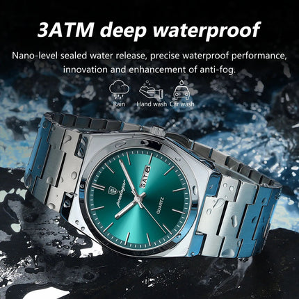 POEDAGAR Orologi da uomo di lusso Impermeabile luminoso Data Settimana Orologio da uomo in acciaio inossidabile Moda casual Orologio da polso da uomo al quarzo Reloj platinumshop