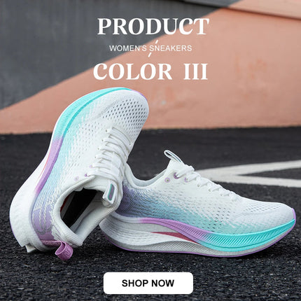 Baasploa Running Shoes Men Carbon Plate Professional Cushioning Anti-slip Sneaker Female Casual Breathable Jogging Sports Shoes PlatiNum