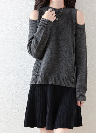 Preppy Style women's 100% Merino Wool Skirts Autumn Winter Pleated Skirt Cashmere Knitwear Short A-Line Above Knee Skirt PlatiNum