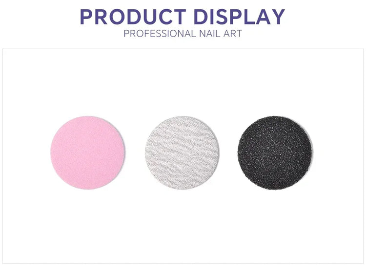 Dead Skin Replaceable Sanding Paper Set for Manicure Pedicure With Metal Disc Nail Drill Bit Calluses Removal Foot Care Tool Acc 2028
