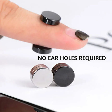 1/3 paia di orecchini magnetici per uomo e donna, magnete CZ nero, orecchino a clip non penetrante, orecchino a magnete rotondo senza piercing platinumshop