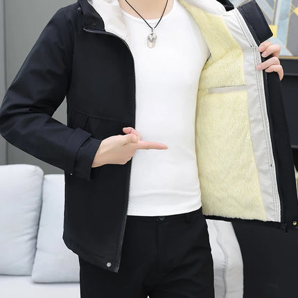 Men's Autumn/Winter Jackets New Arrived Trendy Brand Couple Jacket Men's Women's Handsome Casual Hooded Work Jacket Coat