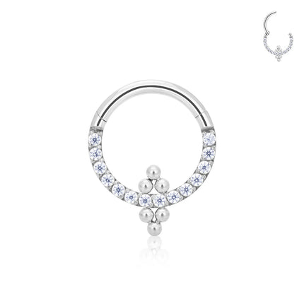 G23 Titanium Piercing Nose Ring Body Jewelry Hoop earings ASTM F136 Cartilage Tragus Diaphragm Titanium Hing PlatiNum