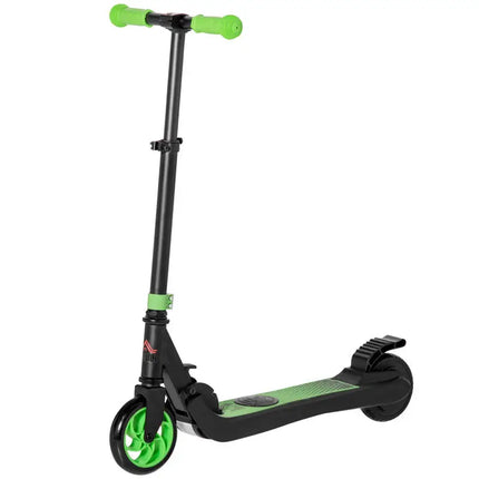 Monopattino elettrico pieghevole per bambini dai 6 anni in su, velocità 8 km/h, 71x36.5x75-80cm, alluminio, acciaio, verde
