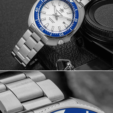 ADDIESDIVE Men's Diving Watch 200 Waterproof Sapphire Glass Quartz Watch BGW9 Luminous Stainless Steel Business Fashion Watch
