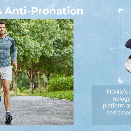 FitVille Le più nuove scarpe da corsa da uomo 4E Sneakers larghe con supporto per l'arco plantare per piedi piatti Sollievo dal dolore al tallone Fascite plantare