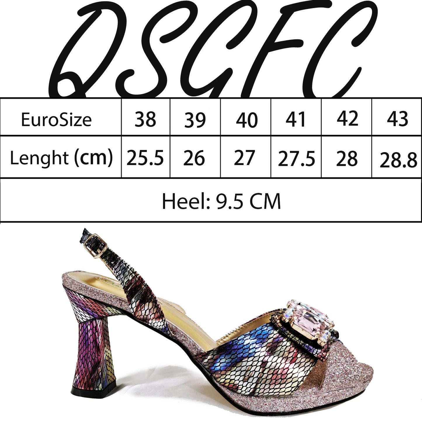 Queena Yan Nigerian-Inspired Rhinestone High Heels With Colourful Bucket Bag Fashionable Womens Footwear And Accessories Set