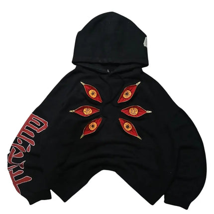Cool Design Multi Zipper Sweatshirts Punk Street Hoodies Women Hip Hop Anime Hoodie Y2k Couples Plus Size Casual Streetwear