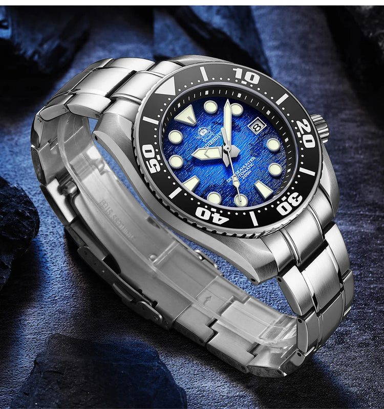 ADDIESDIVE Watches For Men Sapphire Luxury NH35 Mechanical Wristwatch 200m Waterproof Ceramic Bezel BGW9 Luminous Diving Watch