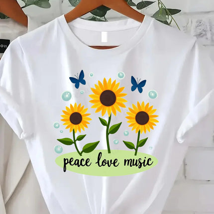 T-shirt femme confortable avec imprimé "Jolis cœurs Autumn Starts - T-shirt graphique festif d'automne"