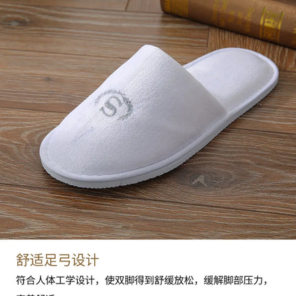 5 pairs/lot men women disposable hotel slippers guest cotton slides home travel SPA slipper hospitality cheap indoor slip-on